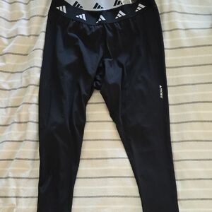 Adidas Black Tights with Logo Detail